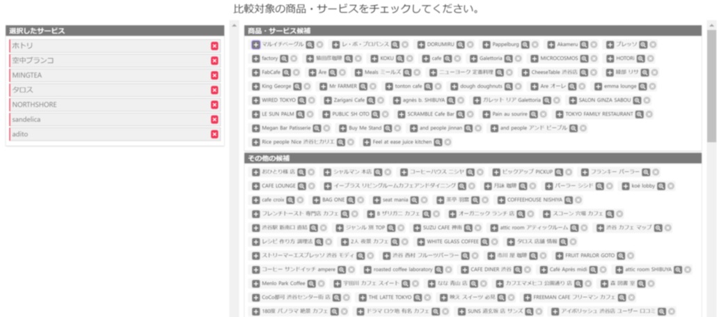 比較記事モード